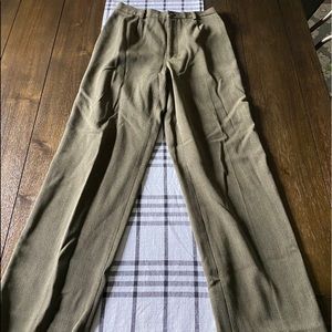 Olive green dress pants